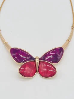 Collar Mariposa chic rojo