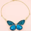 Collar mariposa chic verde
