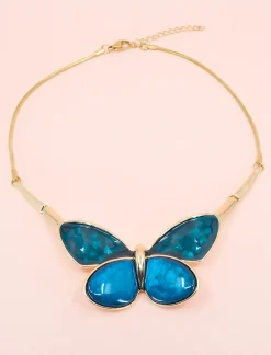 Collar mariposa chic verde