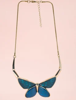 Collar mariposa chic verde