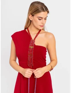 Collar precioso rojo