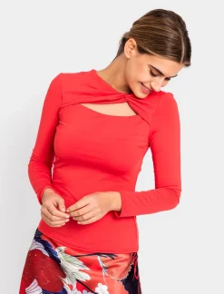 CUERPO ESCOTE ASIMETRICO ROJO/CORAL