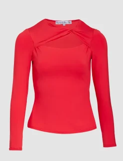 CUERPO ESCOTE ASIMETRICO ROJO/CORAL