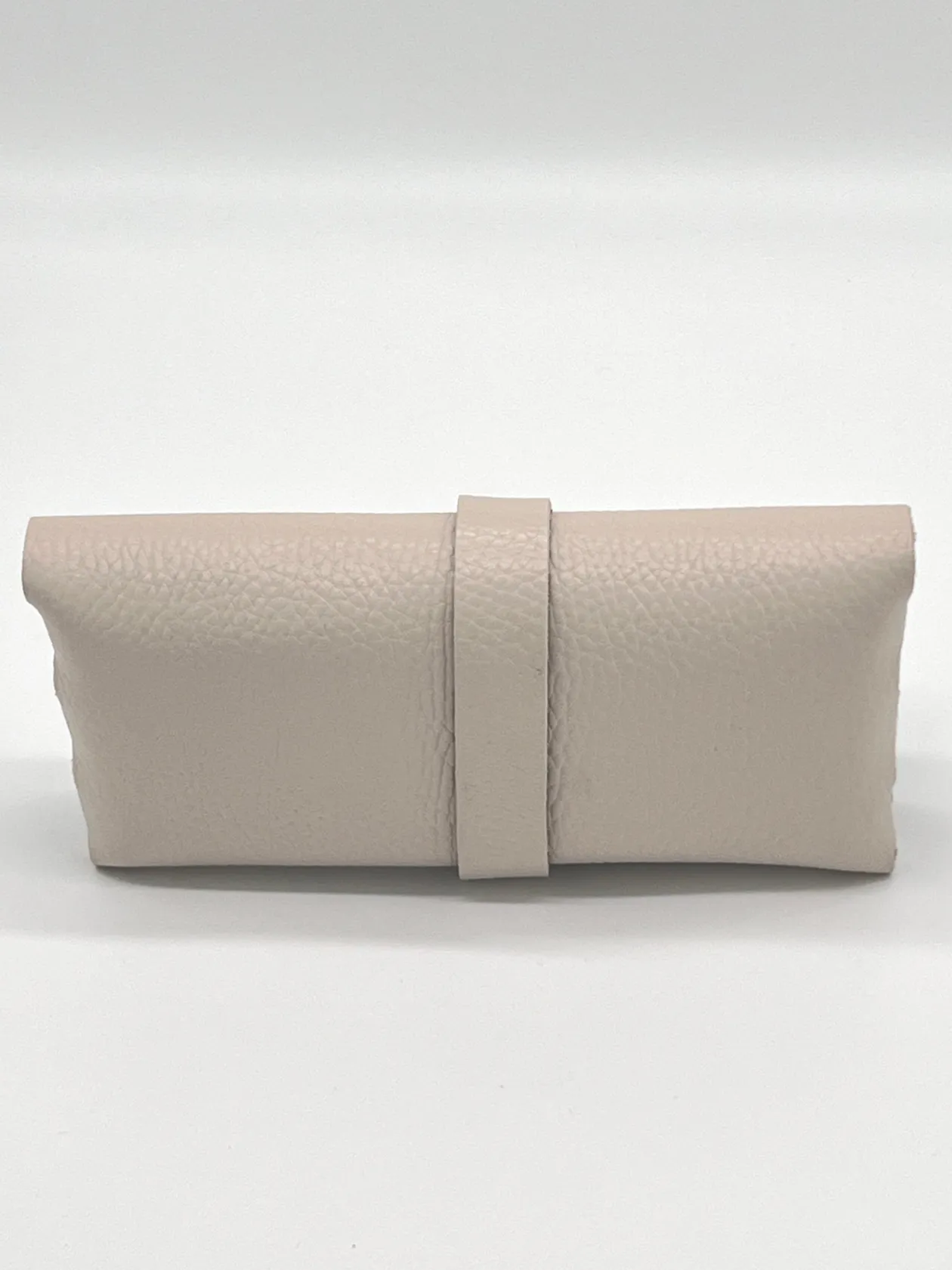 Funda de gafas de piel arena