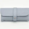 Funda de gafas de piel celeste