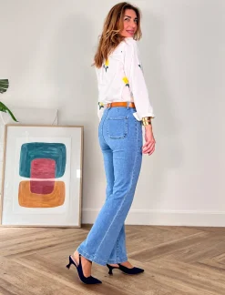 Jeans botones chic denim