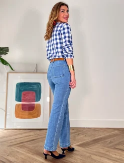 Jeans botones chic denim