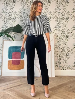 Jeans flare bonito negro