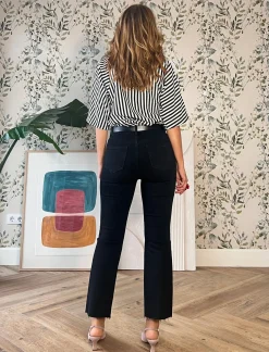 Jeans flare bonito negro