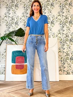 Jeans más bolsillos claro