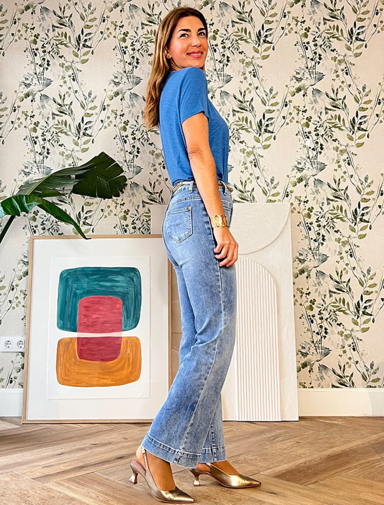 Jeans más bolsillos claro