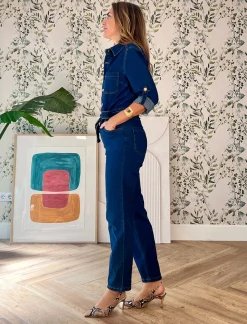 Mono denim botones