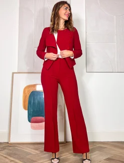 Pantalón ideal de bolsillos marsala