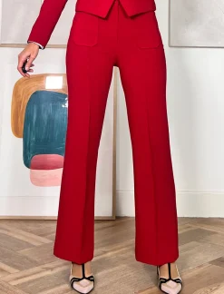 Pantalón ideal de bolsillos marsala