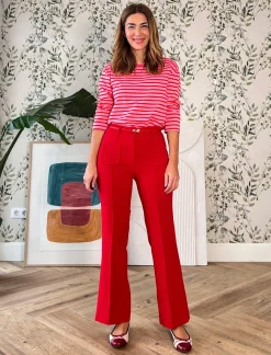 Pantalón ideal de bolsillos rojo