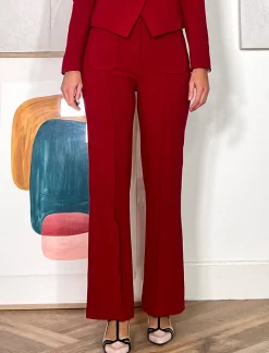 Pantalón ideal de bolsillos marsala