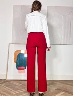 Pantalón ideal de bolsillos marsala