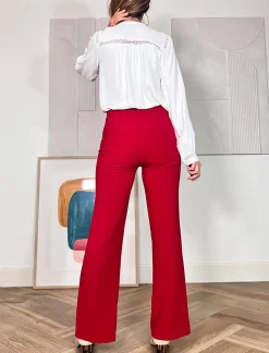 Pantalón ideal de bolsillos marsala