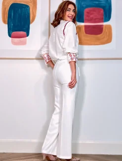 Pantalón ideal de bolsillos blanco