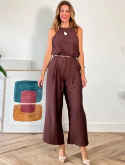 Pantalon Fluido Harper chocolate