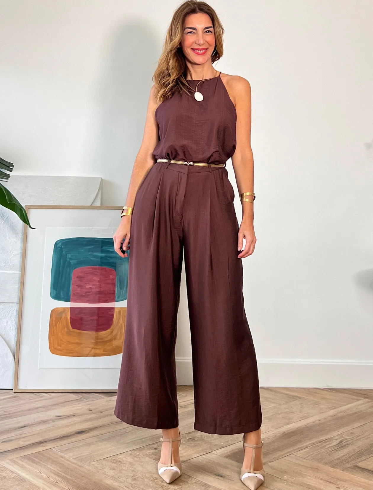 Pantalon Fluido Harper chocolate