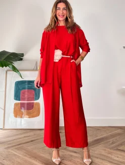 Pantalon Fluido Harper rojo