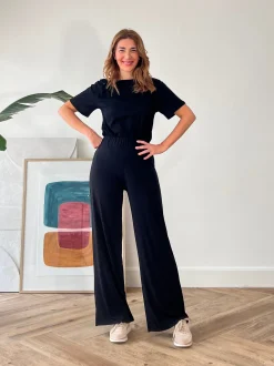 Pantalon soft favorecedor negro