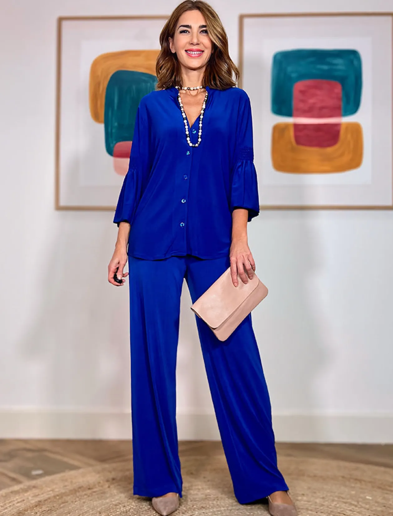 PANTALON SOFT FAVORECEDOR AZUL