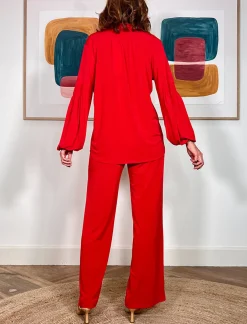 PANTALON SOFT FAVORECEDOR ROJO
