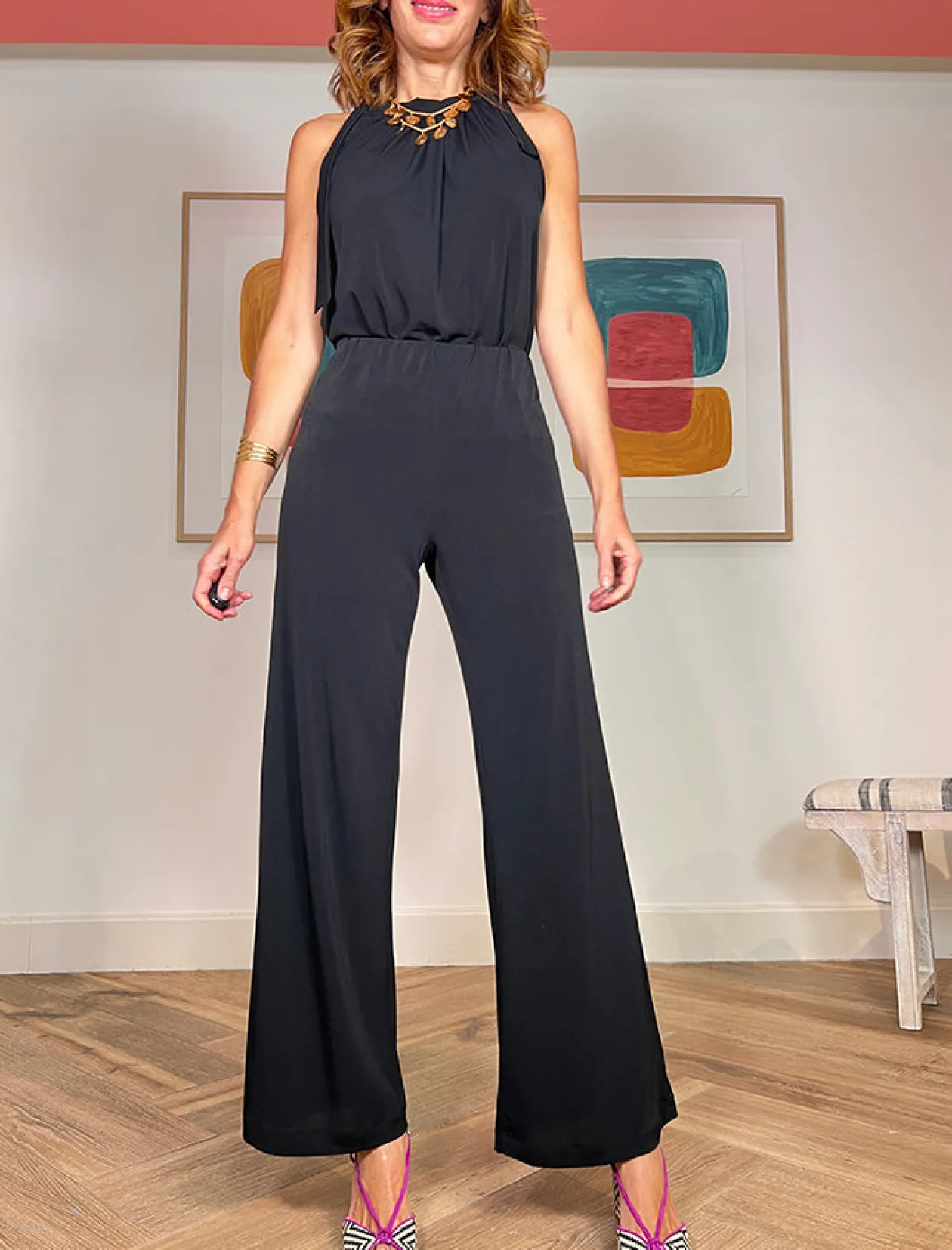 Pantalon soft favorecedor negro