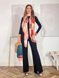 Pañuelo de seda impresionista chic