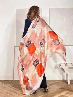 Pañuelo de seda impresionista chic