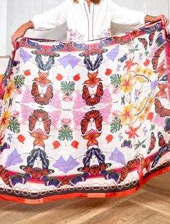 PAÑUELO DE SEDA MARIPOSAS