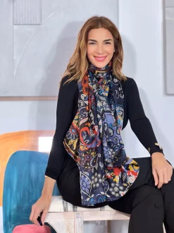 Pañuelo de seda mosaico chic