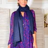 PAÑUELO FOULARD DE VISCOSA MARINO