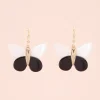 PENDIENTES MARIPOSAS CHIC NEGRO/BLANCO