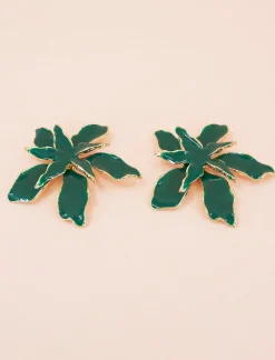 PENDIENTES ORQUIDEA VERDE
