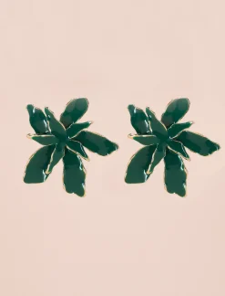 PENDIENTES ORQUIDEA VERDE