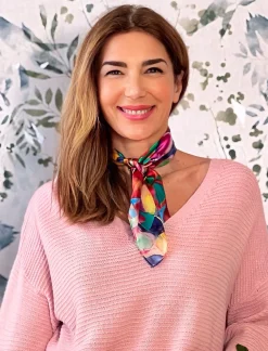 Pull bordado spring chic rosa
