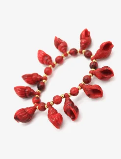 Pulsera caracolas chic coral
