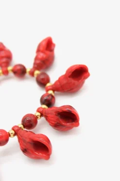 Pulsera caracolas chic coral