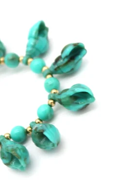 Pulsera Caracolas chic turquesa