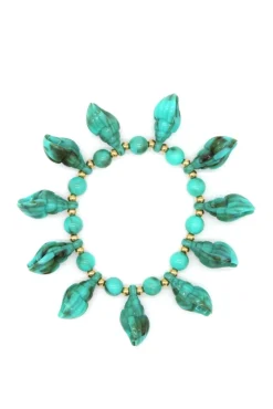 Pulsera Caracolas chic turquesa