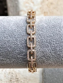Pulsera Eslabones De Circonitas