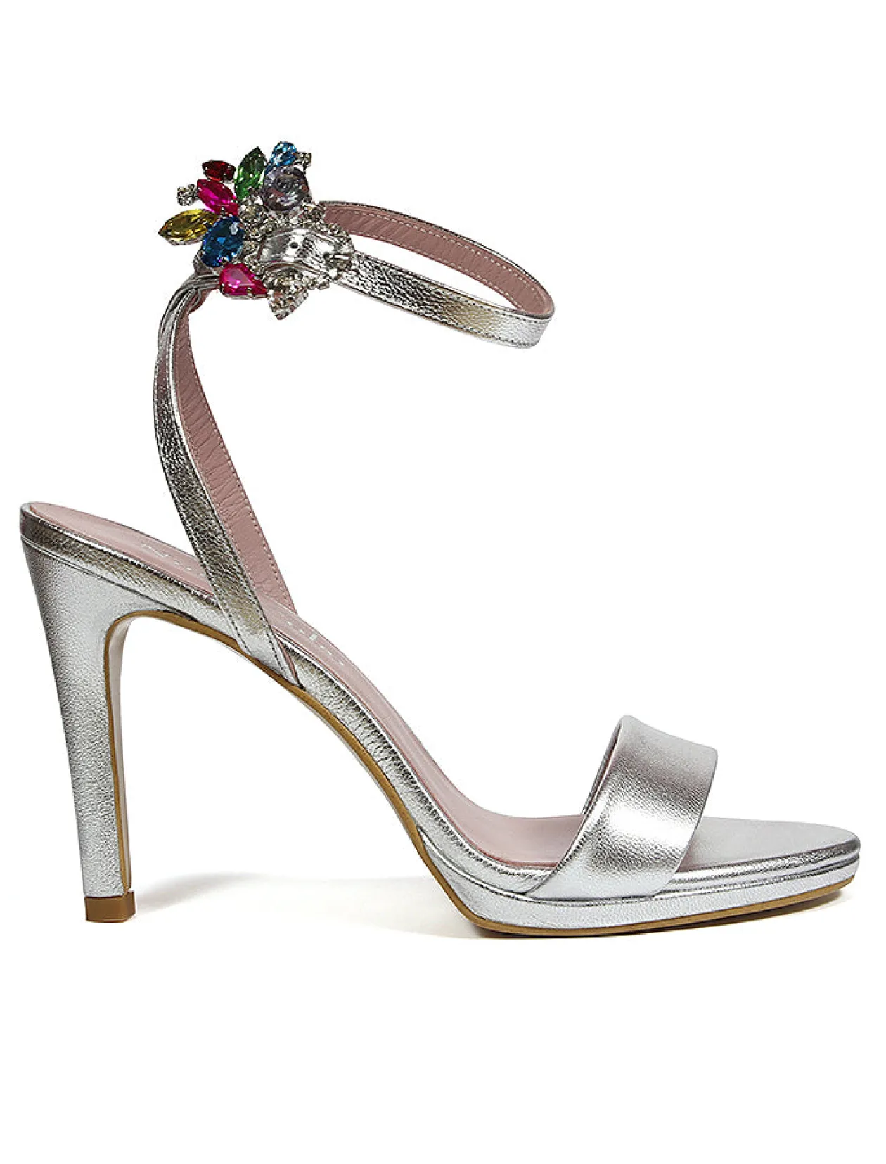 Sandalia Amatista plata