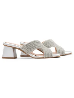 SANDALIA STRASS CHIC PLATA