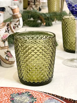 VASOS CRISTAL VERDE (Set de 6)