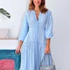 Vestido camisero bonito azul