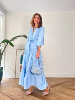 Vestido camisero bonito azul