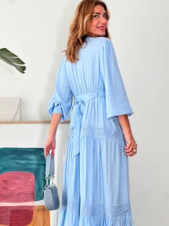 Vestido camisero bonito azul